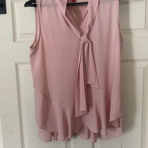 Vince Camuto Blush Tie-Neck Blouse
